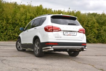 25 999 р. Защита порогов из трубы Ø63 Petroil Tuning Haval H6 (2013-2020) (Нержавеющая полированная сталь)  с доставкой в г. Тамбов. Увеличить фотографию 2