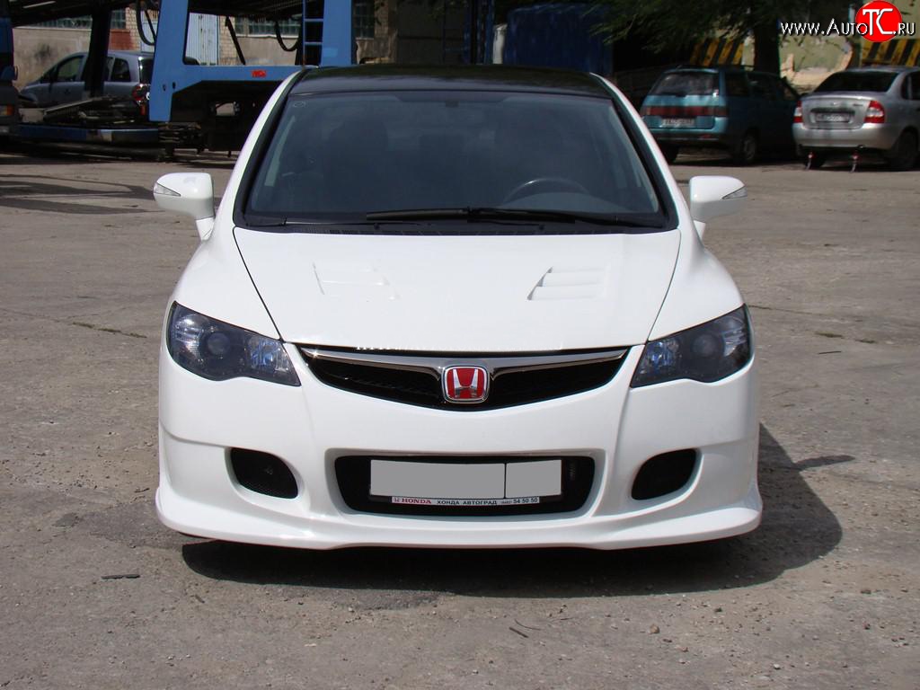 18 999 р. Передний бампер INGS Extreem Honda Civic FD седан дорестайлинг (2005-2008) (Неокрашенный)  с доставкой в г. Тамбов