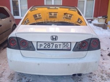 3 399 р. Лип спойлер АВТОКРАТ  Honda Civic  FD (2005-2011) седан дорестайлинг, седан рестайлинг (Неокрашенный)  с доставкой в г. Тамбов. Увеличить фотографию 2