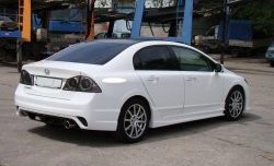 18 499 р. Задний бампер INGS Extreem  Honda Civic  FD (2005-2011) седан дорестайлинг, седан рестайлинг (Неокрашенный)  с доставкой в г. Тамбов. Увеличить фотографию 2