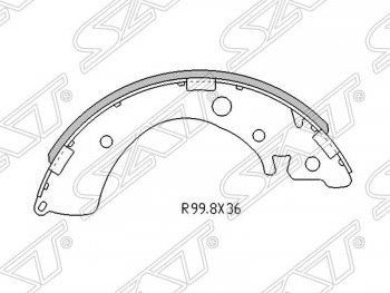 1 399 р. Колодки тормозные задние SAT  Honda Civic ( EJ,EK,EM,  EP,  EU) - HR-V  GH1,GH2  с доставкой в г. Тамбов. Увеличить фотографию 1