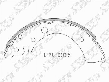 1 329 р. Колодки тормозные задние SAT  Honda Civic  FK,FN - Jazz  с доставкой в г. Тамбов. Увеличить фотографию 1