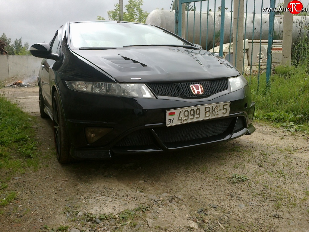 12 899 р. Пластиковый капот Sport Honda Civic FK,FN хэтчбэк 5 дв. дорестайлинг (2005-2008)  с доставкой в г. Тамбов