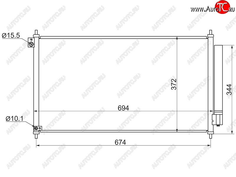 5 649 р. Радиатор кондиционера SAT  Honda Civic ( 9,  FB) (2011-2016) FK хэтчбэк, седан  с доставкой в г. Тамбов