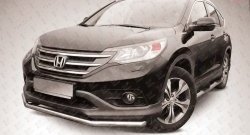 11 899 р. Одинарная защита переднего бампера из трубы диаметром 57 мм Slitkoff Honda CR-V RM1,RM3,RM4 дорестайлинг (2012-2015) (Нержавейка, Полированная)  с доставкой в г. Тамбов. Увеличить фотографию 1