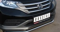 13 399 р. Одинарная защита переднего бампера диаметром 63 мм SLITKOFF  Honda CR-V  RM1,RM3,RM4 (2012-2015) дорестайлинг  с доставкой в г. Тамбов. Увеличить фотографию 2