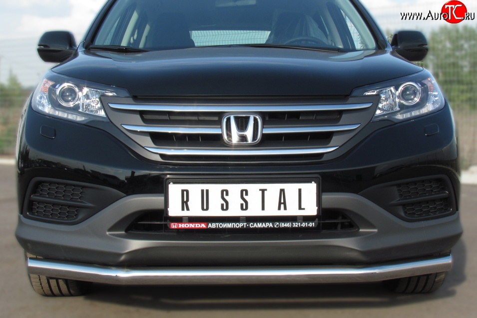 13 399 р. Одинарная защита переднего бампера диаметром 63 мм SLITKOFF  Honda CR-V  RM1,RM3,RM4 (2012-2015) дорестайлинг  с доставкой в г. Тамбов