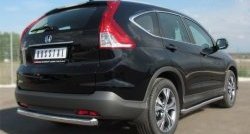 14 849 р. Защита порогов из круглой трубы диаметром 63 мм Russtal Honda CR-V RM1,RM3,RM4 дорестайлинг (2012-2015) (Защита порогов с со скосами на торцах (вариант 1))  с доставкой в г. Тамбов. Увеличить фотографию 4