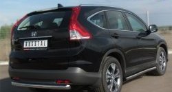 14 849 р. Защита порогов из круглой трубы диаметром 63 мм Russtal Honda CR-V RM1,RM3,RM4 дорестайлинг (2012-2015) (Защита порогов с со скосами на торцах (вариант 1))  с доставкой в г. Тамбов. Увеличить фотографию 8