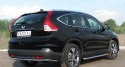 11 499 р. Одинарная защита заднего бампера из трубы диаметром 42 мм SLITKOFF Honda CR-V RM1,RM3,RM4 дорестайлинг (2012-2015)  с доставкой в г. Тамбов. Увеличить фотографию 3