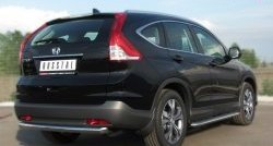 11 699 р. Одинарная защита заднего бампера из трубы диаметром 63 мм SLITKOFF Honda CR-V RM1,RM3,RM4 дорестайлинг (2012-2015)  с доставкой в г. Тамбов. Увеличить фотографию 4