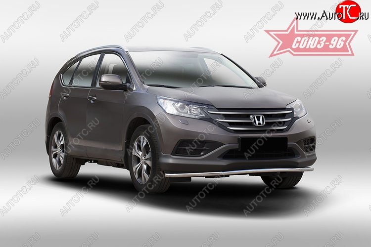 11 384 р. Защита переднего бампера одинарная Souz-96 (d42) Honda CR-V RM1,RM3,RM4 дорестайлинг (2012-2015)  с доставкой в г. Тамбов