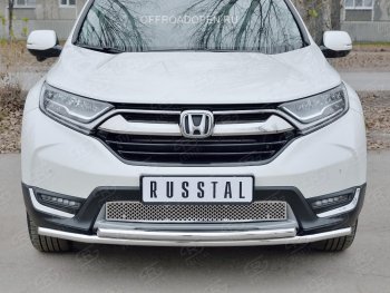 1 799 р. Решетка радиатора Russtal (лист) Honda CR-V RW,RT дорестайлинг (2016-2020) (Неокрашенная)  с доставкой в г. Тамбов. Увеличить фотографию 3