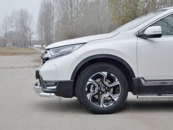 14 699 р. Защита переднего бампера (2 трубыØ63 и 75х42 мм, нержавейка) Russtal Honda CR-V RW,RT дорестайлинг (2016-2020)  с доставкой в г. Тамбов. Увеличить фотографию 4