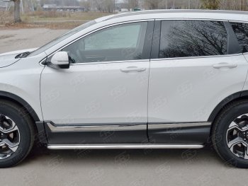 26 699 р. Широкая защита порогов Russtal v3  Honda CR-V  RW,RT (2016-2020) дорестайлинг  с доставкой в г. Тамбов. Увеличить фотографию 2