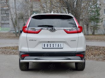 13 549 р. Защита заднего бампера (Ø63 мм, нержавейка) Russtal Honda CR-V RW,RT дорестайлинг (2016-2020)  с доставкой в г. Тамбов. Увеличить фотографию 2