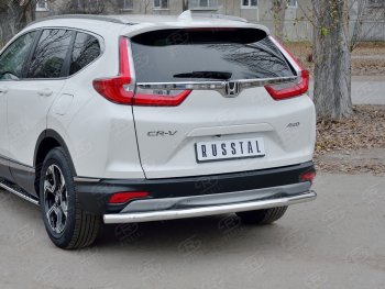 13 549 р. Защита заднего бампера (Ø63 мм, нержавейка) Russtal Honda CR-V RW,RT дорестайлинг (2016-2020)  с доставкой в г. Тамбов. Увеличить фотографию 3