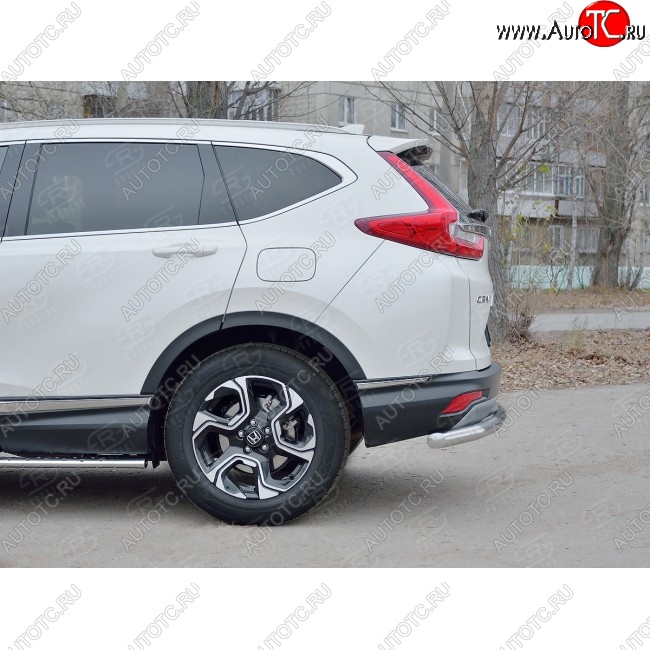 13 549 р. Защита заднего бампера (Ø63 мм, нержавейка) Russtal Honda CR-V RW,RT дорестайлинг (2016-2020)  с доставкой в г. Тамбов