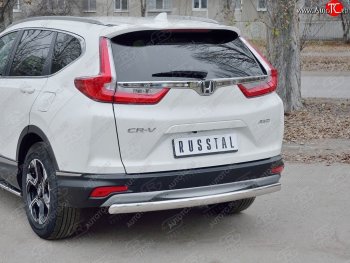 15 649 р. Защита заднего бампера (Ø75x42 мм, нержавейка) Russtal Honda CR-V RW,RT дорестайлинг (2016-2020)  с доставкой в г. Тамбов. Увеличить фотографию 3