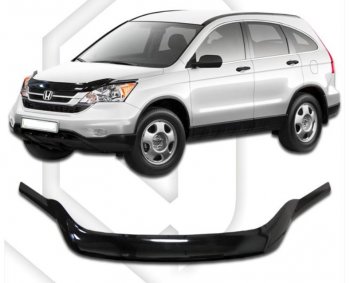 Дефлектор капота CA-Plastiс exclusive Honda (Хонда) CR-V (СР-В)  RE1,RE2,RE3,RE4,RE5,RE7 (2009-2012) RE1,RE2,RE3,RE4,RE5,RE7 рестайлинг