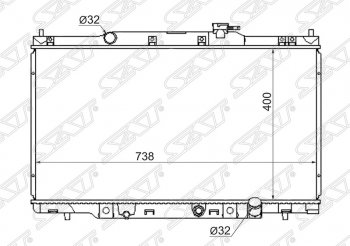 6 199 р. Радиатор двигателя SAT (пластинчатый, МКПП/АКПП)  Honda CR-V  RD4,RD5,RD6,RD7,RD9  - Element  1  с доставкой в г. Тамбов. Увеличить фотографию 1