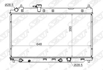 Радиатор двигателя SAT (пластинчатый, 1.5/1.8, МКПП/АКПП) Honda (Хонда) Fit Aria (Фит)  GD (2002-2009) GD дорестайлинг седан, рестайлинг седан