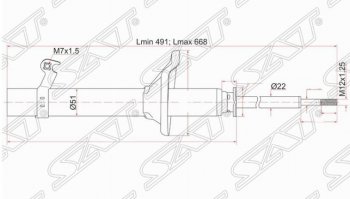 3 199 р. Левый амортизатор передний SAT  Honda HR-V ( GH1,GH2,  GH3, GH4,  GH1, GH2) (1998-2005) дорестайлинг 3 дв., дорестайлинг 5 дв., рестайлинг 3 дв., рестайлинг 5 дв.  с доставкой в г. Тамбов. Увеличить фотографию 1