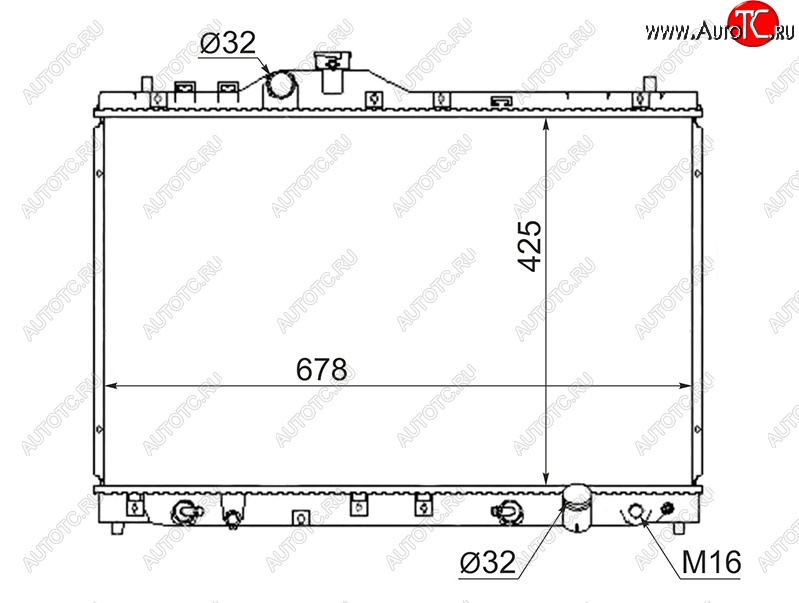 5 649 р. Радиатор двигателя (пластинчатый, МКПП/АКПП) SAT  Honda Inspire  2 - Saber  1  с доставкой в г. Тамбов