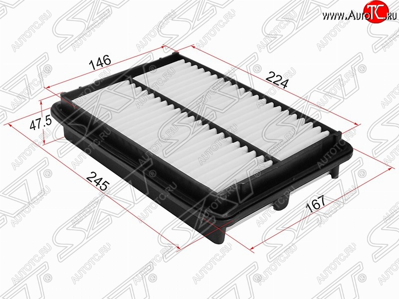 389 р. Фильтр воздушный двигателя SAT (245/224х167/146х47.2 mm)  Honda Odyssey  2 (1999-2003)  с доставкой в г. Тамбов