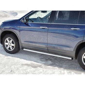 16 549 р. Пороги труба d63 SLITKOFF (вариант №2) Honda Pilot YF6 дорестайлинг (2016-2019)  с доставкой в г. Тамбов. Увеличить фотографию 4