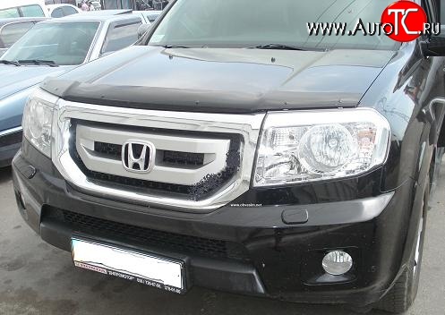 5 079 р. Дефлектор капота NovLine Honda Pilot YF4 дорестайлинг (2008-2011)  с доставкой в г. Тамбов