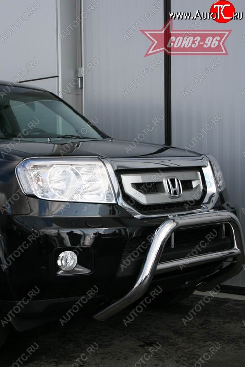 20 114 р. Защита переднего бампера Souz-96 (d76) Honda Pilot YF4 дорестайлинг (2008-2011)  с доставкой в г. Тамбов