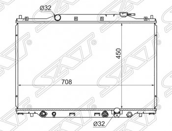 Радиатор двигателя SAT (пластинчатый, RF3-8, МКПП/АКПП) Honda (Хонда) StepWagon (Степ)  RF3,RF4 (2001-2005) RF3,RF4 минивэн дорестайлинг, минивэн рестайлинг