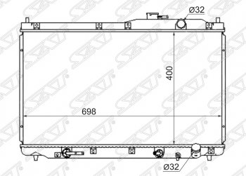 5 449 р. Радиатор двигателя SAT (пластинчатый, B20B, МКПП/АКПП)  Honda StepWagon  RF1,RF2 (1996-2001) минивэн дорестайлинг, минивэн рестайлинг  с доставкой в г. Тамбов. Увеличить фотографию 1