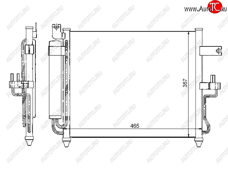 4 499 р. Радиатор кондиционера (MT) SAT  Hyundai Accent  седан ТагАЗ (2001-2012)  с доставкой в г. Тамбов