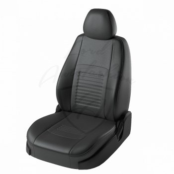 7 999 р. Чехлы для сидений Lord Autofashion Турин (экокожа)  Hyundai Accent  седан ТагАЗ (2001-2012) (Чёрный, вставка чёрная)  с доставкой в г. Тамбов. Увеличить фотографию 1