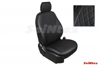 6 699 р. Чехлы для сидений Seintex (экокожа,ромб) Hyundai Accent седан ТагАЗ (2001-2012) (Черный)  с доставкой в г. Тамбов. Увеличить фотографию 1