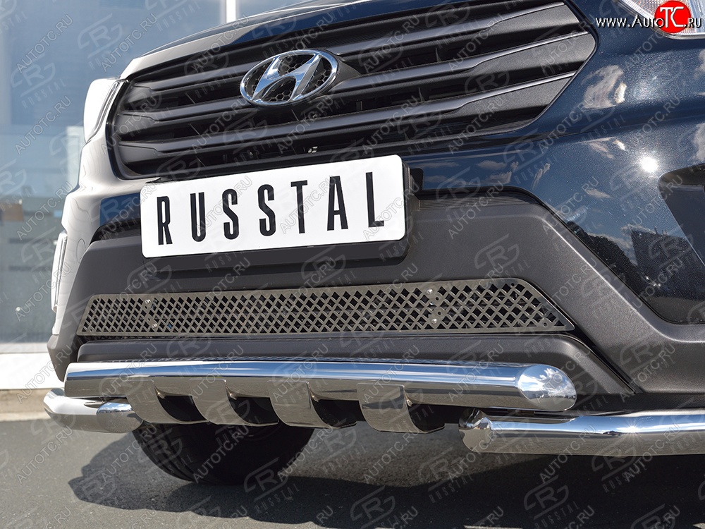 2 989 р. Решетка радиатора Russtal Hyundai Creta GS дорестайлинг (2015-2019)  с доставкой в г. Тамбов