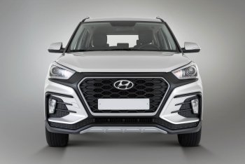 22 499 р. Передний бампер Xmug  Hyundai Creta  GS (2015-2021) дорестайлинг, рестайлинг (Неокрашенный)  с доставкой в г. Тамбов. Увеличить фотографию 2