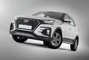 22 499 р. Передний бампер Xmug  Hyundai Creta  GS (2015-2021) дорестайлинг, рестайлинг (Неокрашенный)  с доставкой в г. Тамбов. Увеличить фотографию 3