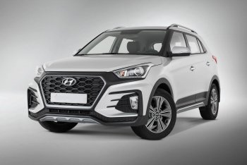 22 499 р. Передний бампер Xmug  Hyundai Creta  GS (2015-2021) дорестайлинг, рестайлинг (Неокрашенный)  с доставкой в г. Тамбов. Увеличить фотографию 1