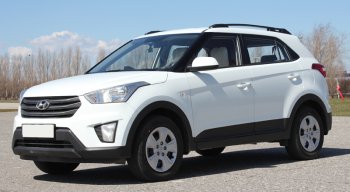 8 199 р. Комплект рейлингов АПС  Hyundai Creta  GS (2015-2021) дорестайлинг, рестайлинг (Черные, без поперечин)  с доставкой в г. Тамбов. Увеличить фотографию 8