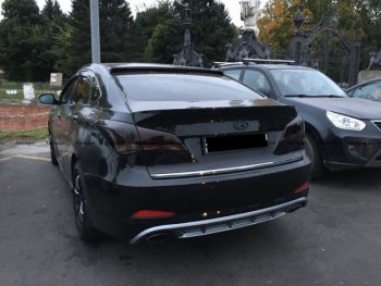 5 649 р. Юбка заднего бампера АВТОКРАТ  Hyundai I40  1 VF (2011-2019) дорестайлинг седан, рестайлинг седан (Неокрашенная)  с доставкой в г. Тамбов. Увеличить фотографию 3