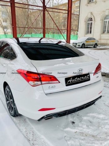 5 649 р. Юбка заднего бампера АВТОКРАТ  Hyundai I40  1 VF (2011-2019) дорестайлинг седан, рестайлинг седан (Неокрашенная)  с доставкой в г. Тамбов. Увеличить фотографию 2