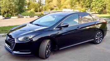 6 799 р. Накладки металлического порога АВТОКРАТ Hyundai I40 1 VF рестайлинг седан (2015-2019) (Неокрашенные)  с доставкой в г. Тамбов. Увеличить фотографию 2