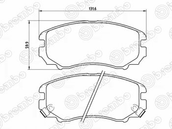 3 189 р. Комплект передних тормозных колодок BREMBO Hyundai Tucson LM (2010-2017)  с доставкой в г. Тамбов. Увеличить фотографию 1