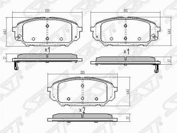 Колодки тормозные (передние) SAT Hyundai IX55 EN (2006-2013)