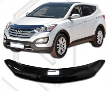 Дефлектор капота CA-Plastic Hyundai Santa Fe DM дорестайлинг (2012-2016)