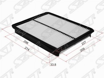 369 р. Фильтр воздушный двигателя (2.4) SAT  Hyundai Santa Fe  DM (2012-2016), KIA Sorento  XM (2009-2015)  с доставкой в г. Тамбов. Увеличить фотографию 1