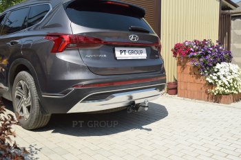 14 799 р. Фаркоп Petroil Tuning (съемный квадрат) Hyundai Santa Fe TM рестайлинг (2020-2022)  с доставкой в г. Тамбов. Увеличить фотографию 2